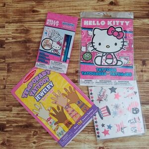 Hello Kitty Kids Temporary Tattoo Set Melissa & Doug 4th Of July Summer